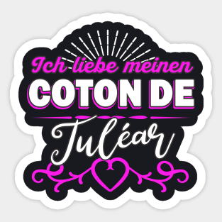Ich liebe meinen Coton de Tuléar Sticker